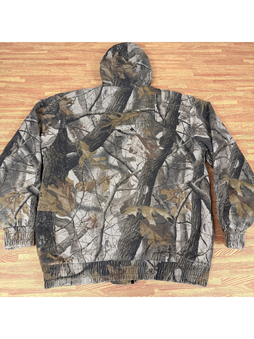 Outfitters Ridge Realtree Hardwoods Camo Hooded Hunting Jacket Mens M 38-40